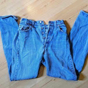 Distressed Vintage Levi 501's, 30x32 taken in to 29x32